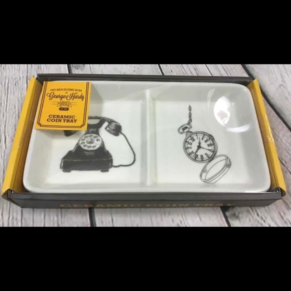 George Hardy Supply Co Ceramic Coin Tray NIB